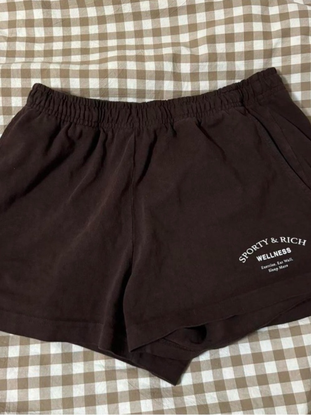 Sporty & Rich Wellness Women's Brown Sweat Shorts